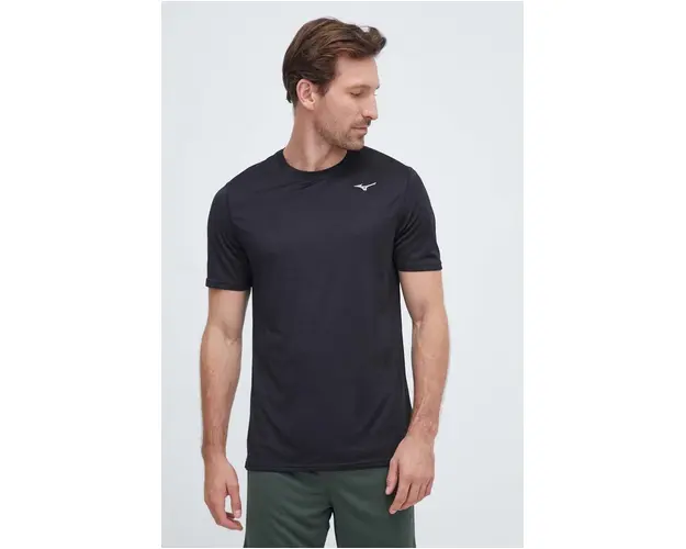 Mizuno tricou de alergare Impulse culoarea negru, melanj, J2GAA519