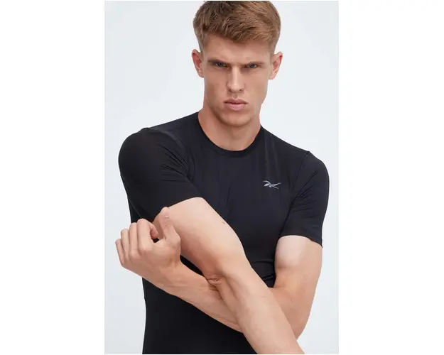 Reebok tricou de antrenament Compression culoarea negru, neted