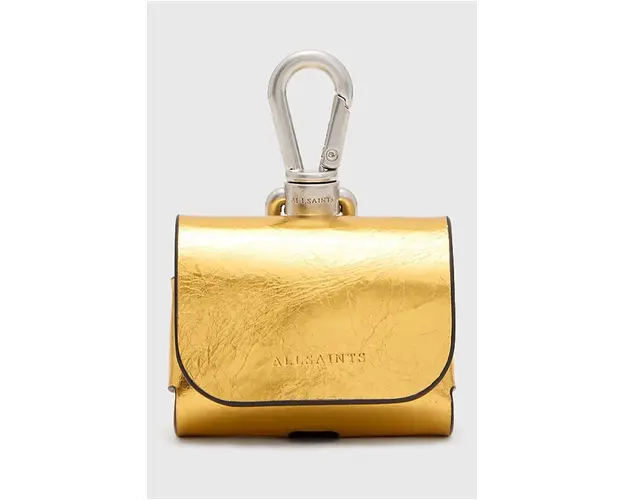 AllSaints carcasa airpod AIRPOD CASE culoarea auriu, W314XB