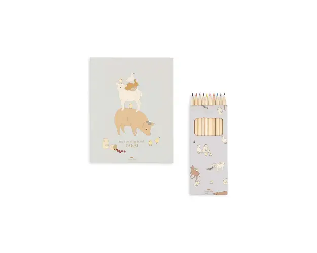 Konges Sløjd carte de colorat COLORING BOOK AND CRAYONS KS101465