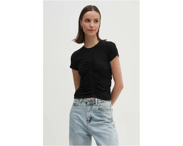 Dkny tricou culoarea negru, DJ4T1038