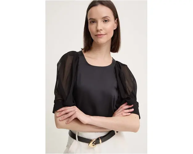 Dkny bluza femei, culoarea negru, neted, P4EANR35