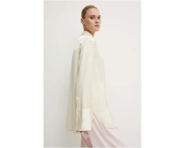 Day Birger et Mikkelsen camasa Felix - Fluid Viscose RD femei, culoarea bej, cu guler clasic, relaxed, DAY65243240