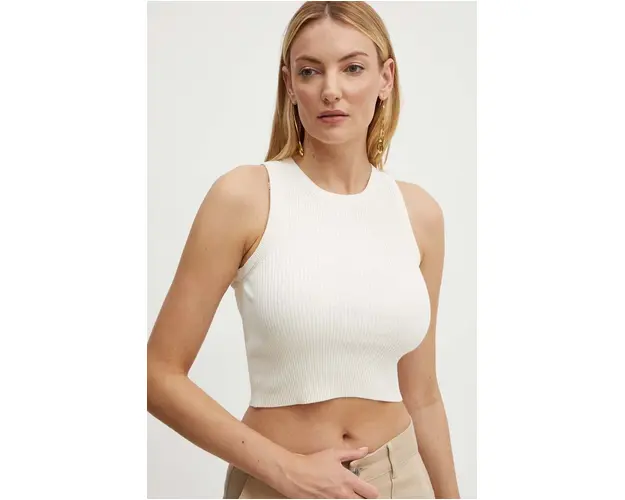 MAX&Co. top femei, culoarea bej, 2426366021200