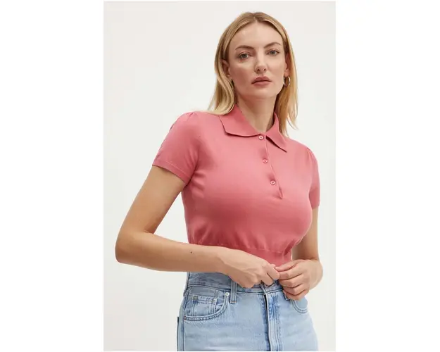 MAX&Co. tricou polo culoarea roz, 2426366051200