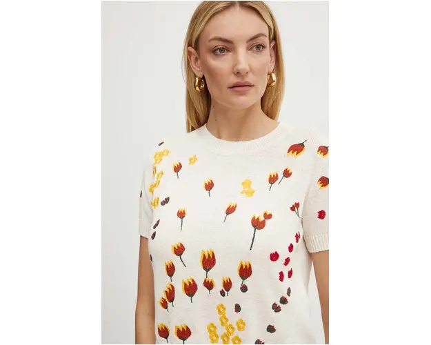 MAX&Co. pulover femei, culoarea bej, 2426366071200