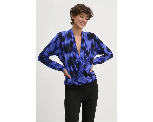 Joseph Ribkoff bluza femei, culoarea albastru marin, modelator, 244075