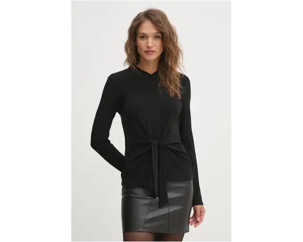 Joseph Ribkoff bluza femei, culoarea negru, neted, 244112