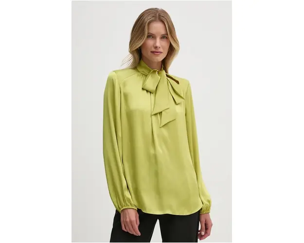 Joseph Ribkoff bluza femei, culoarea verde, neted, 243022