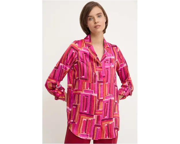 Joseph Ribkoff camasa femei, culoarea roz, cu guler clasic, regular, 243939