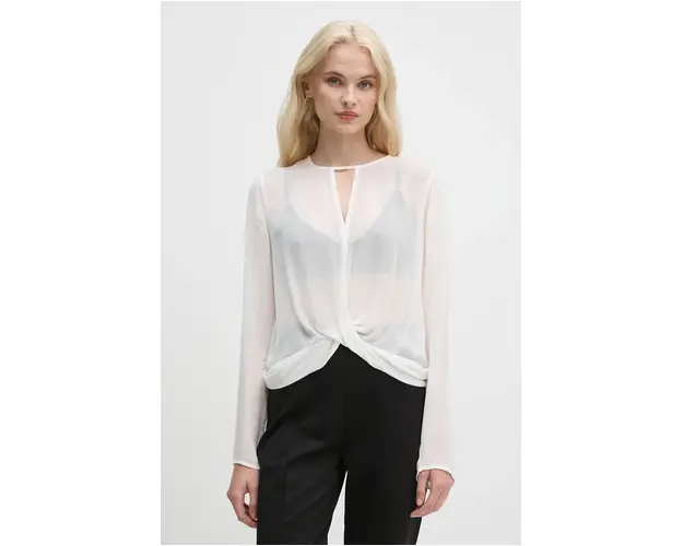 United Colors of Benetton bluza femei, culoarea bej, neted, 5TDEDQ09H