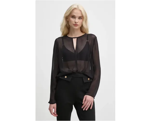 United Colors of Benetton bluza femei, culoarea negru, neted, 5TDEDQ09H