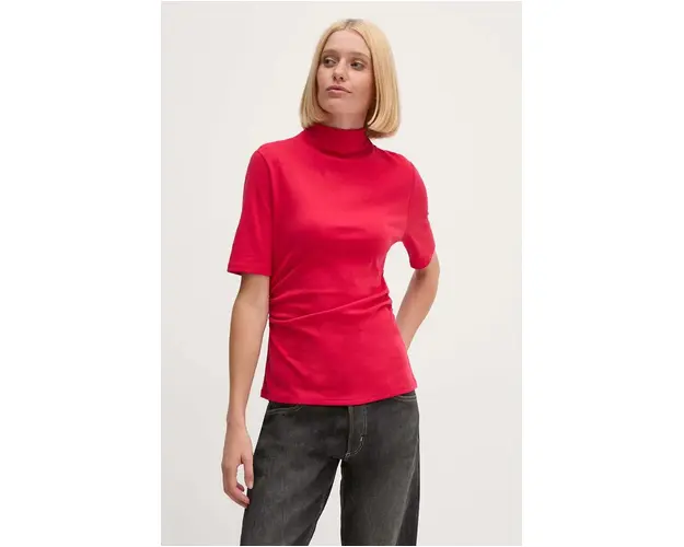 United Colors of Benetton bluza din bumbac femei, culoarea roz, neted, 3VAZD2012