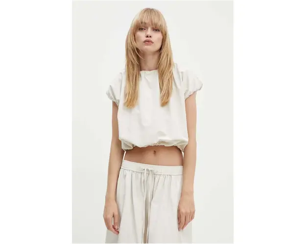 Gestuz bluza femei, culoarea bej, neted, 10909207