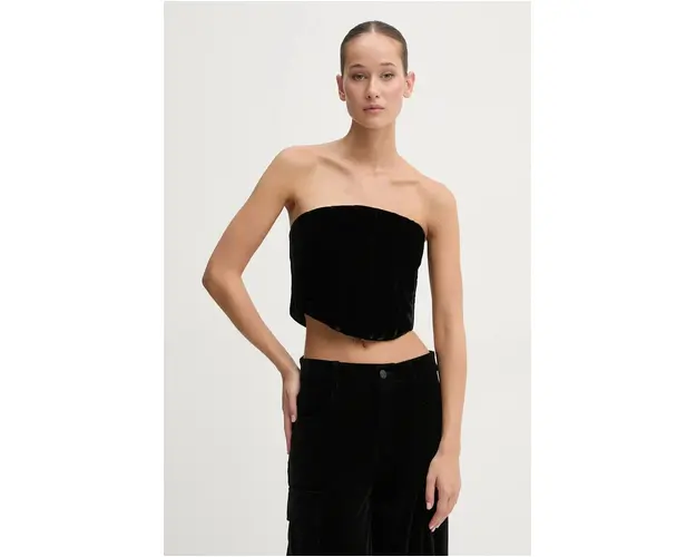 Miss Sixty blat de catifea culoarea negru, neted, 6L3XJ5930000