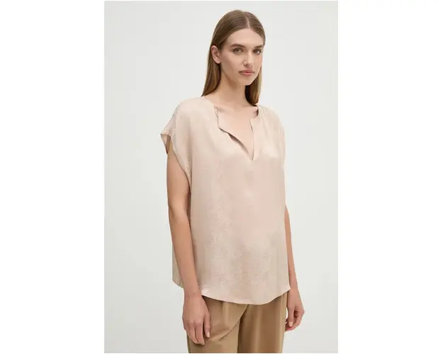 Sisley bluza femei, culoarea bej, modelator, 57U5LQ07Q