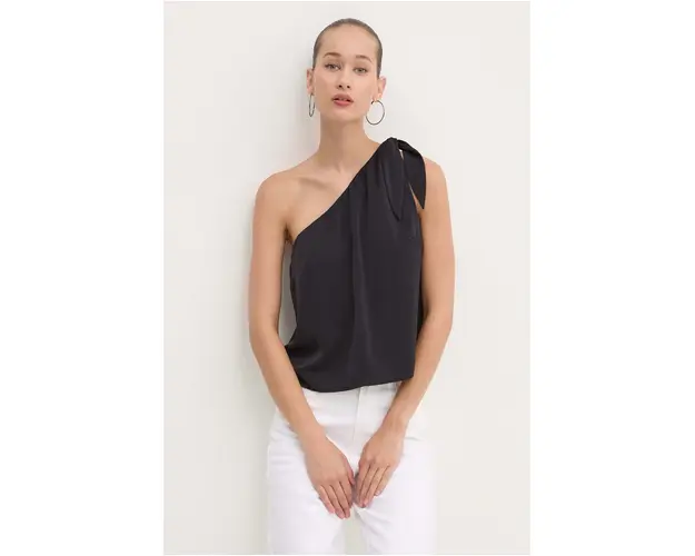 Abercrombie & Fitch top culoarea negru, neted, KI140-4445