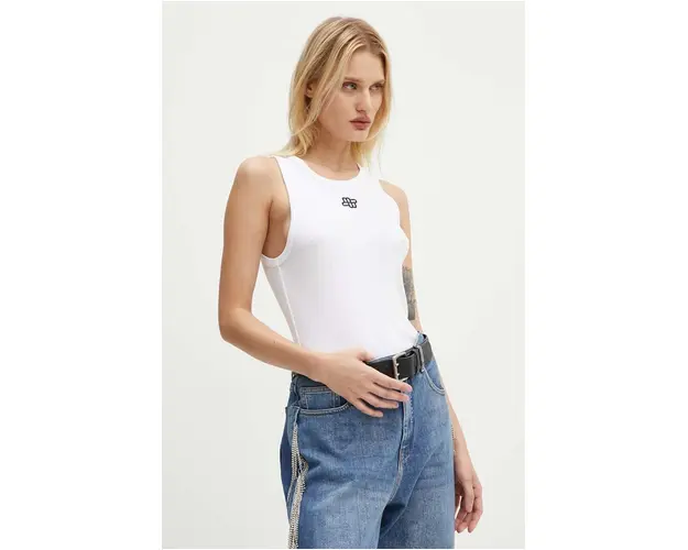 MUNTHE top din bumbac TEZZA culoarea alb, 243111024362