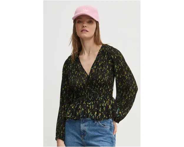 Desigual bluza OKAYAMA femei, culoarea negru, modelator, 24WWBW06
