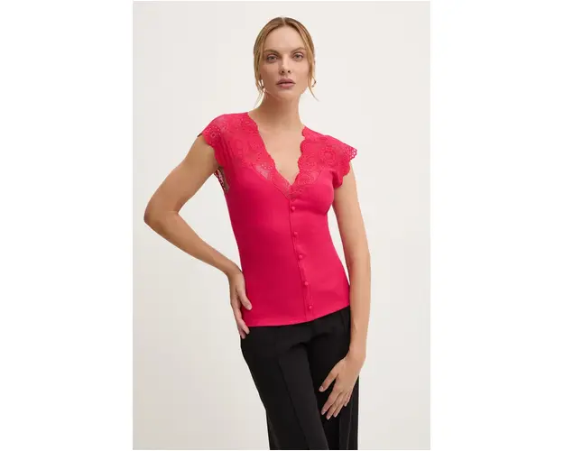 Morgan bluza DELOR femei, culoarea rosu, neted, DELOR