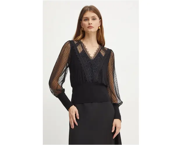 Morgan bluza TAGADA femei, culoarea negru, modelator, TAGADA