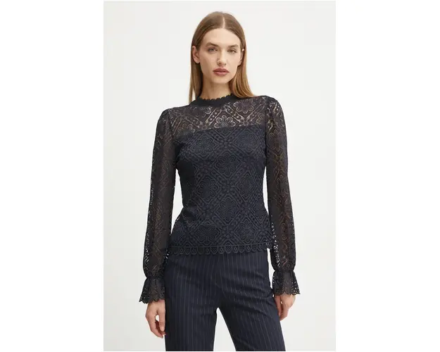 Morgan bluza TYRIA femei, culoarea albastru marin, neted, TYRIA