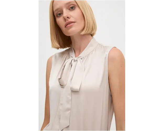 OUI bluza femei, culoarea bej, neted, 89112