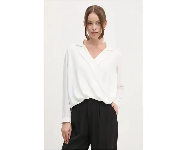 Artigli bluza femei, culoarea alb, neted, ACBL000657