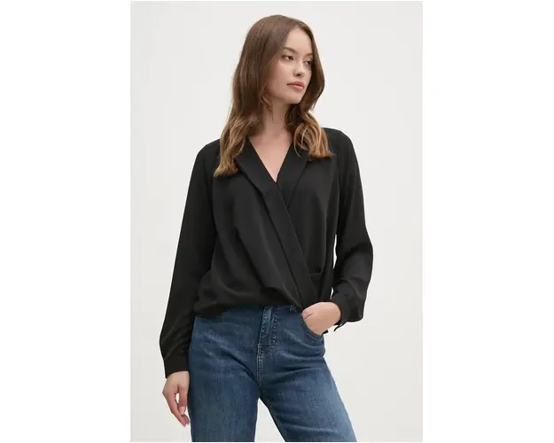 Artigli bluza femei, culoarea negru, neted, ACBL000657