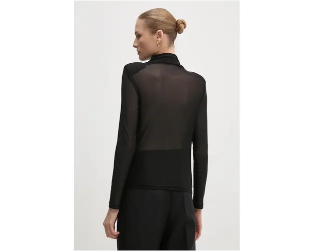 Sandro Ferrone bluza femei, culoarea negru, neted, SFS7YBEMODENA