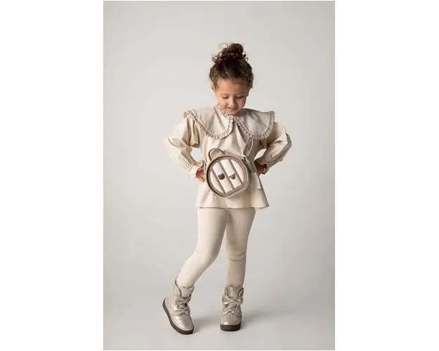 Donsje bluza copii Mellys Blouse culoarea bej, neted, 4087600