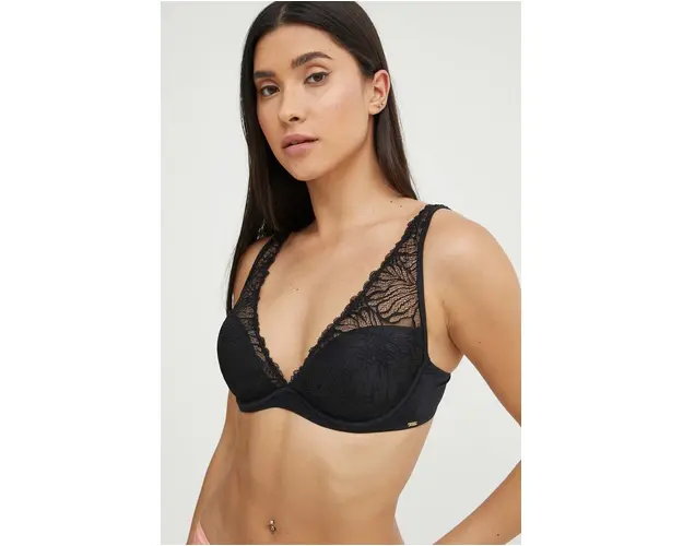 BOSS sutien culoarea negru, dantela, modelator, 50520404