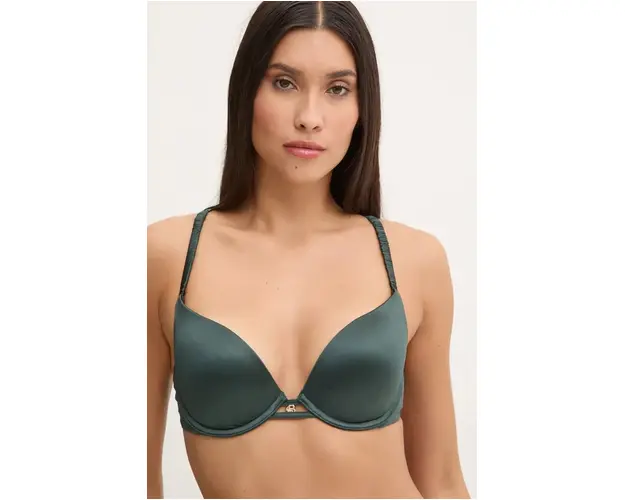 BOSS sutien culoarea verde, neted, 50520414