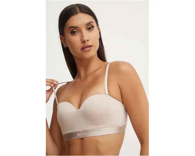 BOSS sutien culoarea bej, neted, 50520415