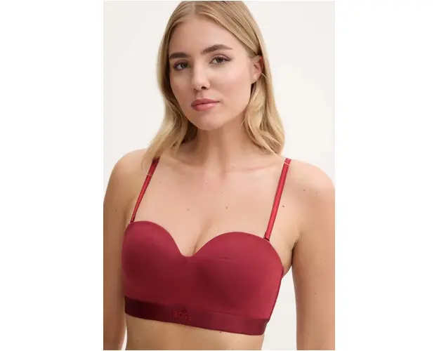 BOSS sutien culoarea rosu, neted, 50520415