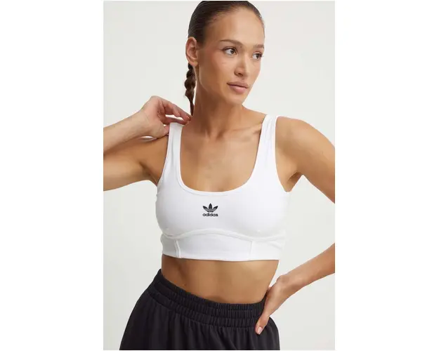 adidas Originals top Trefoil Bra culoarea alb, IN4116