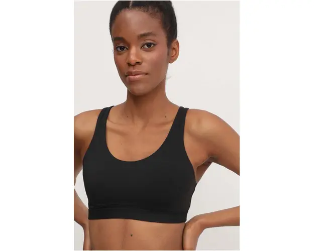 adidas Performance sutien yoga All Me culoarea negru, neted, IQ3376