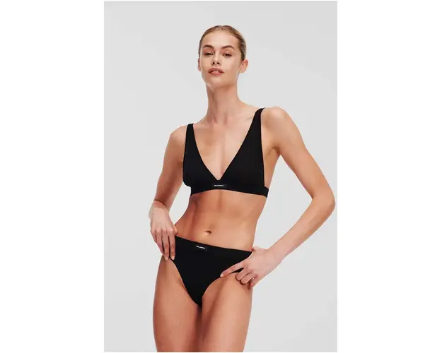 Karl Lagerfeld sutien culoarea negru, neted, 245W2107
