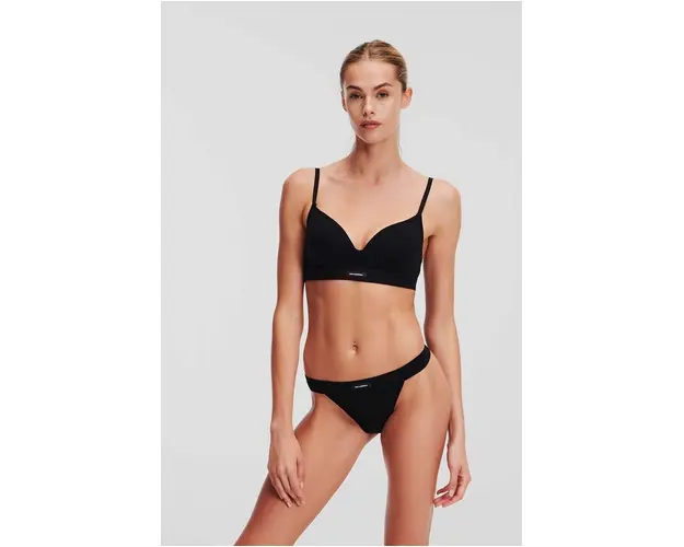 Karl Lagerfeld sutien culoarea negru, neted, 245W2110