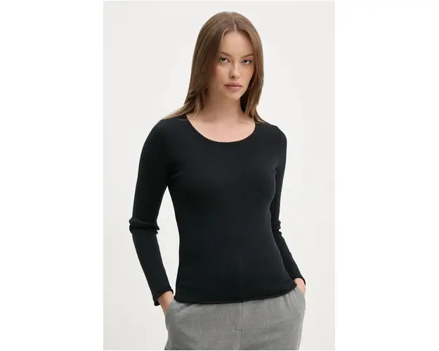 United Colors of Benetton pulover de bumbac culoarea negru, 10943M01S