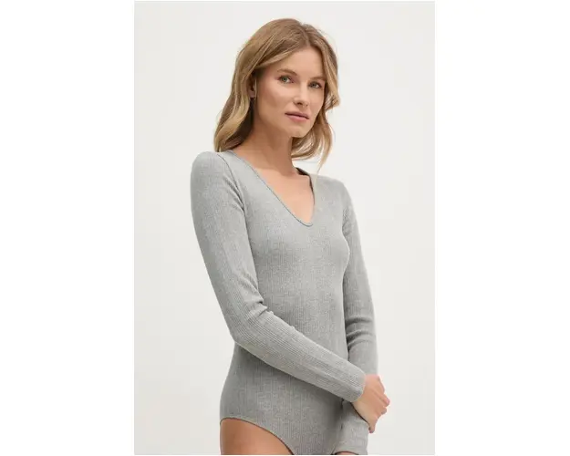 United Colors of Benetton body femei, culoarea gri, 3MUD3B001