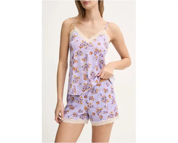 United Colors of Benetton pijama femei, culoarea violet, 3QT73900R