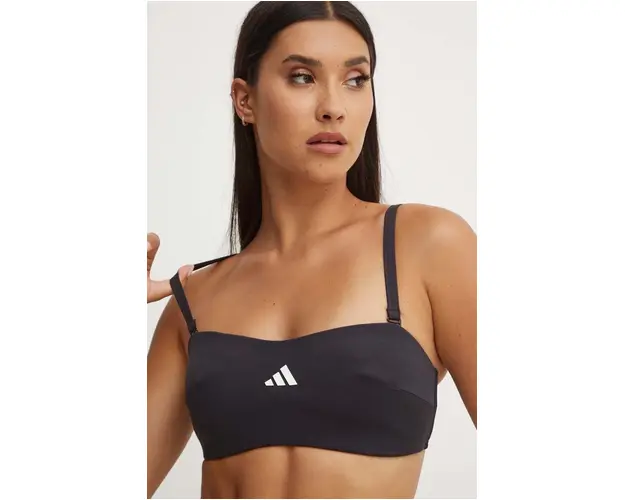 adidas sutien de baie Iconisea culoarea negru, cupa usor rigidizata, IW9304