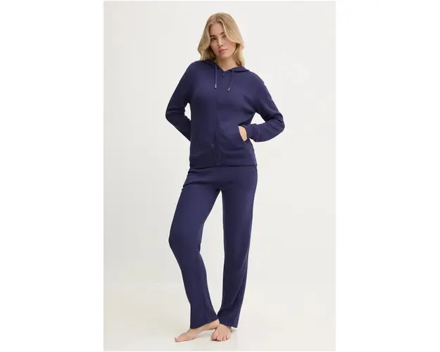 Chantelle pantaloni de trening culoarea albastru marin, melanj, C15WE0