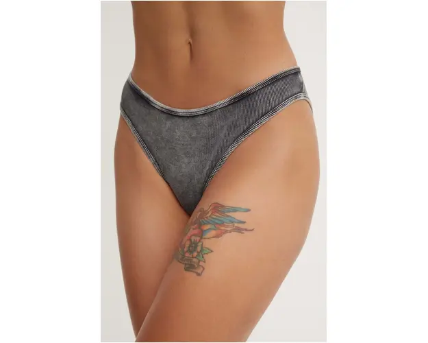 Diesel chiloti UFPN-D-OVAL-HIGH-WAISTED culoarea gri, A15364.0LKAR