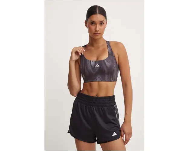 adidas Performance sutien sport Powerimpact culoarea gri, modelator, IW9961