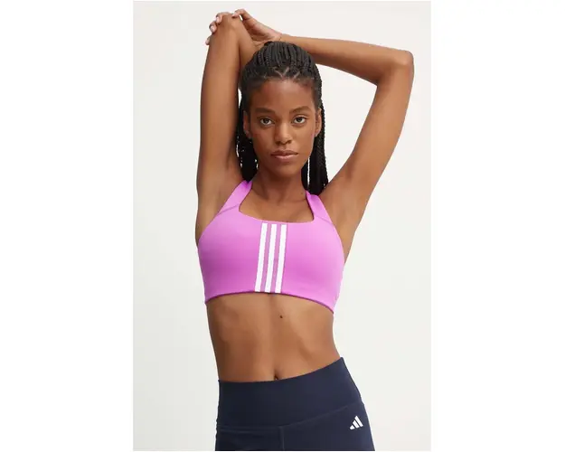 adidas Performance sutien sport Powerimpact culoarea violet, IY7739