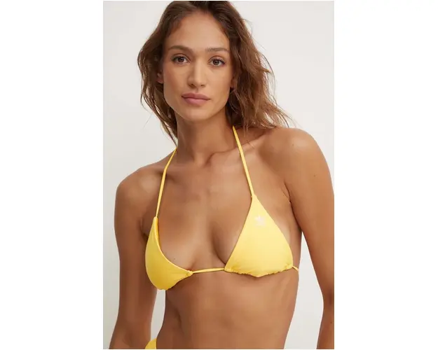adidas Originals sutien de baie Adicolor culoarea galben, cupa moale, IY4118