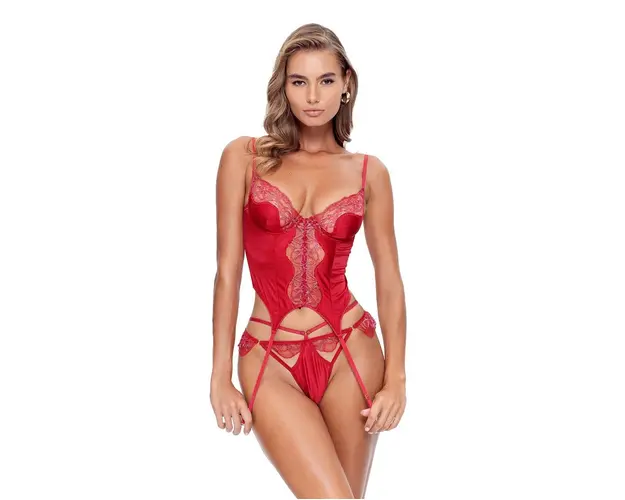 GOD SAVE QUEENS corset SCARLETT CORSET culoarea roz, satin, neted, GSQ-54-170