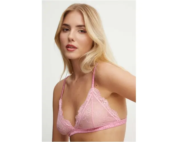 Samsoe Samsoe sutien SAHAZEL culoarea roz, neted, F24300153
